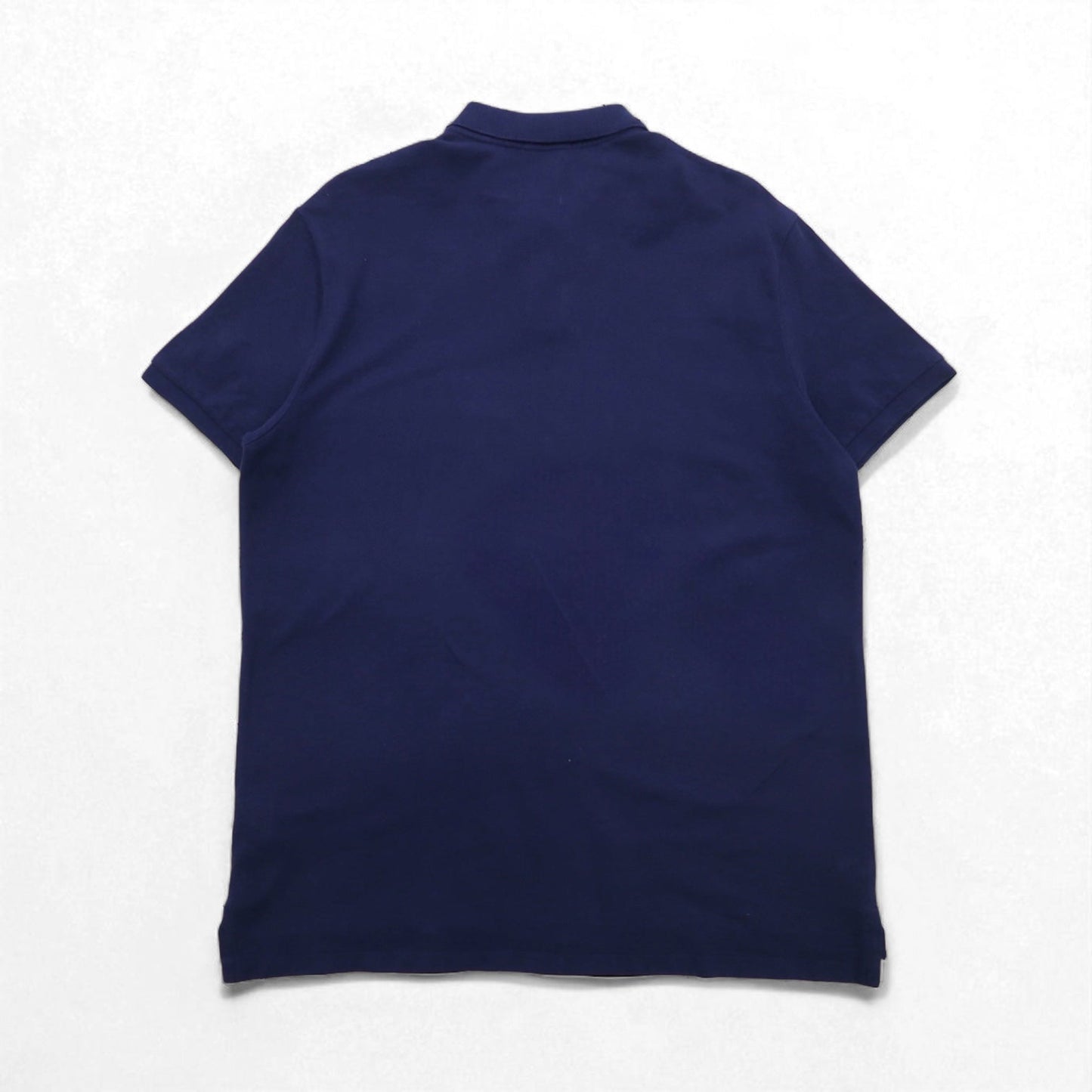 POLO RALPH LAUREN ポロシャツ XL ネイビー コットン 鹿の子 CUSTOM SLIM FIT スモールポニー刺繍