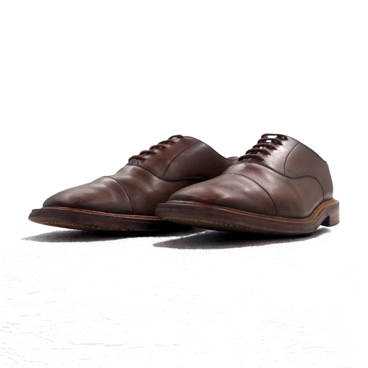 Tricker's × Margaret Howell イングランド製 ドレスシューズ 24.5-25cm ブラウン レザー グッドイヤーウェルト製法 ストレートチップ 6395
