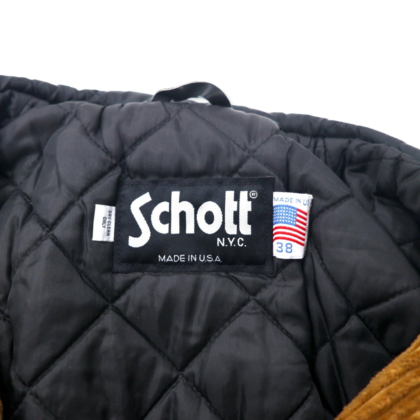 Schott USA製 コーデュロイ ダッフルコート 38 ブラウン コットン キルティングライナー