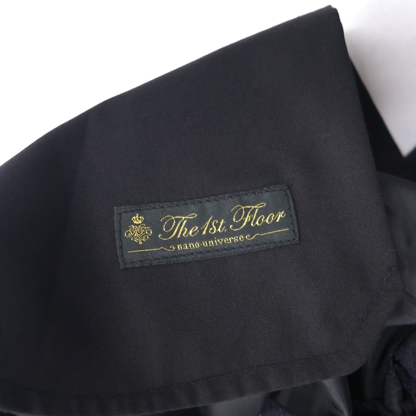 nano universe The 1st Floor スリム ストレッチ スラックス パンツ M ネイビー ストライプ NUF61LP0042H0 未使用品