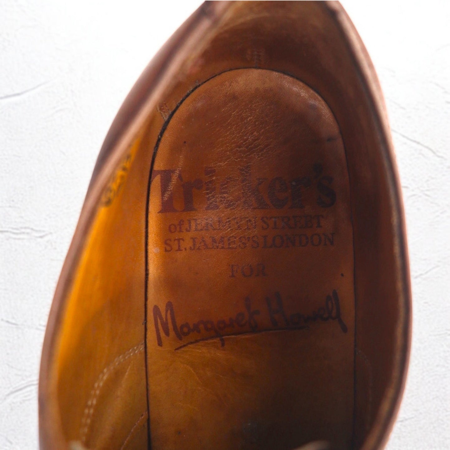 Tricker's × Margaret Howell イングランド製 ドレスシューズ 24.5-25cm ブラウン レザー グッドイヤーウェルト製法 ストレートチップ 6395
