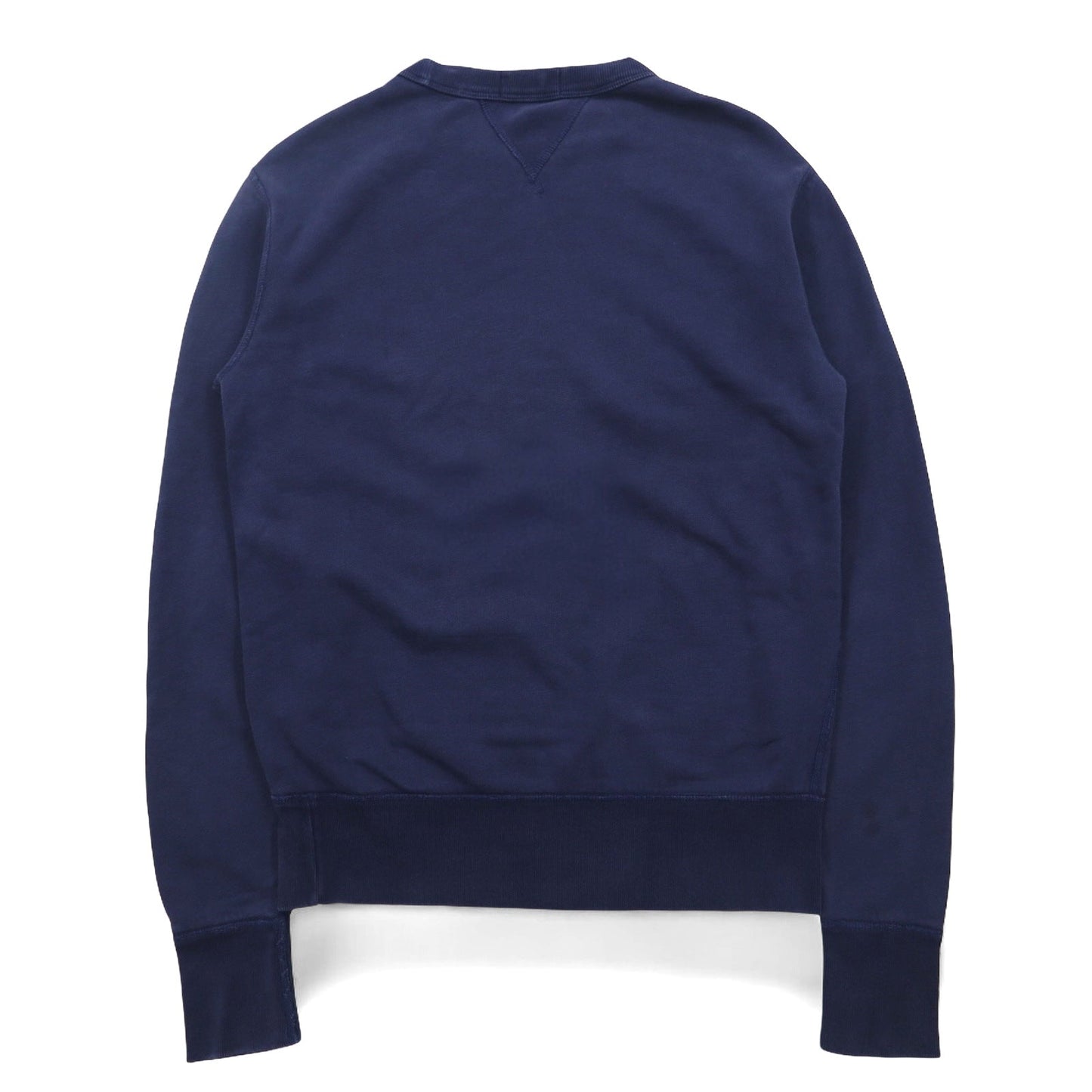 POLO RALPH LAUREN  前V クルーネック スウェット S ネイビー コットン RLロゴプリント