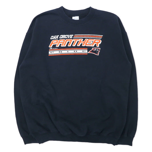 GILDAN カレッジ プリント スウェット L ブラック コットン OAK GROVE PANTHERS ビッグサイズ ホンジュラス製