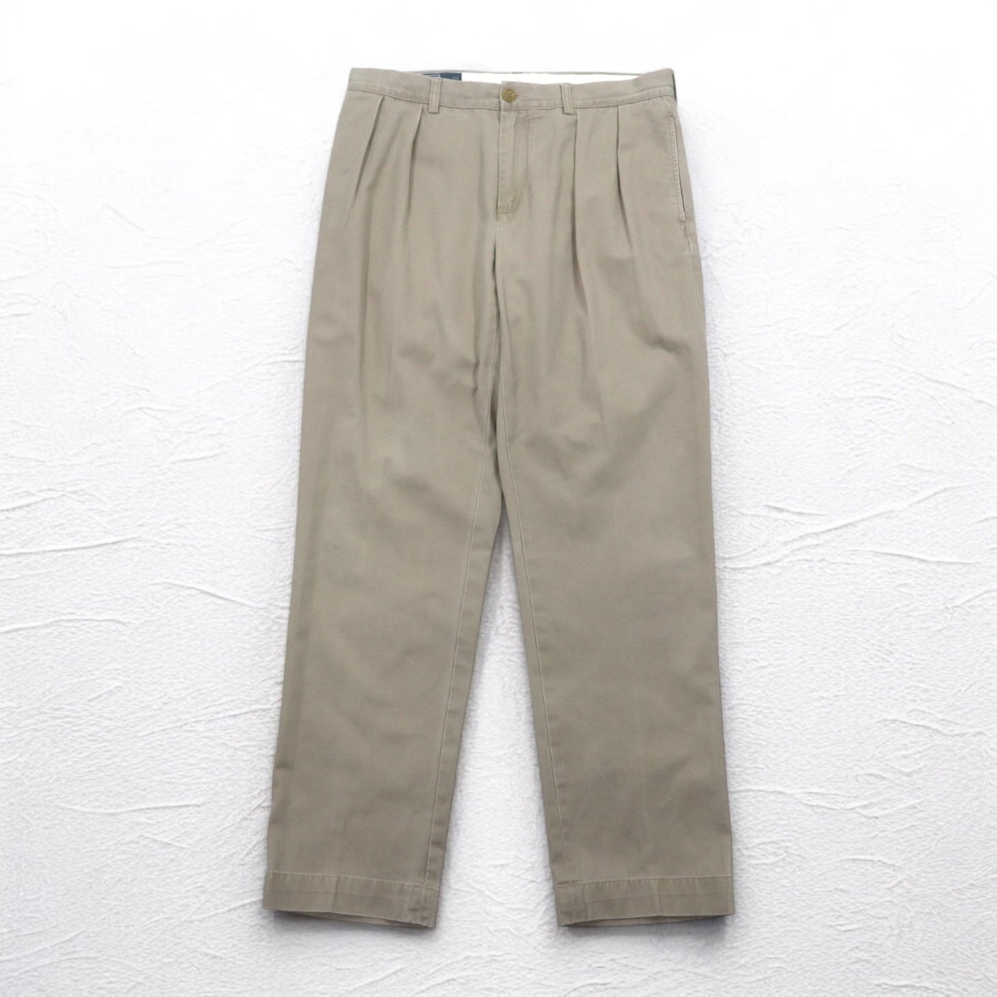 Polo by Ralph Lauren 90年代 ポロチノ タック ワイド チノパンツ L ベージュ ETHAN PANT スリランカ製
