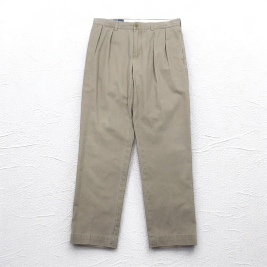 Polo by Ralph Lauren 90年代 ポロチノ タック ワイド チノパンツ L ベージュ ETHAN PANT スリランカ製