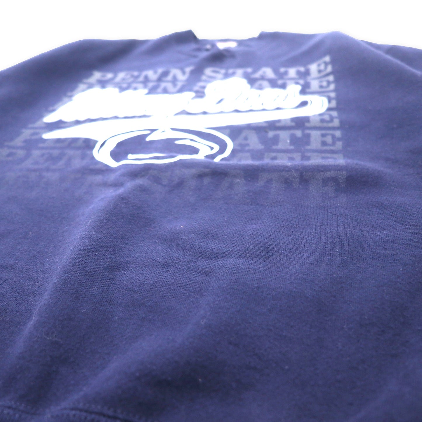 JAN SPORT USA製 90年代 カレッジプリント スウェット XL ネイビー コットン 裏起毛 Penn State Athletics フットボール NITTANY LIONS