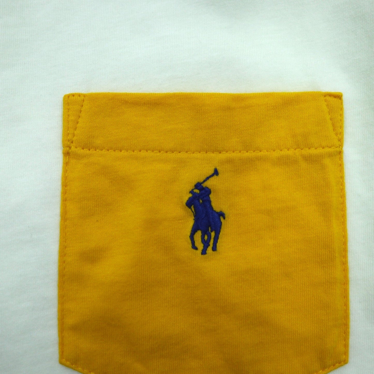 POLO RALPH LAUREN カラーブロック ポケット Tシャツ M ホワイト スモールポニー刺繍