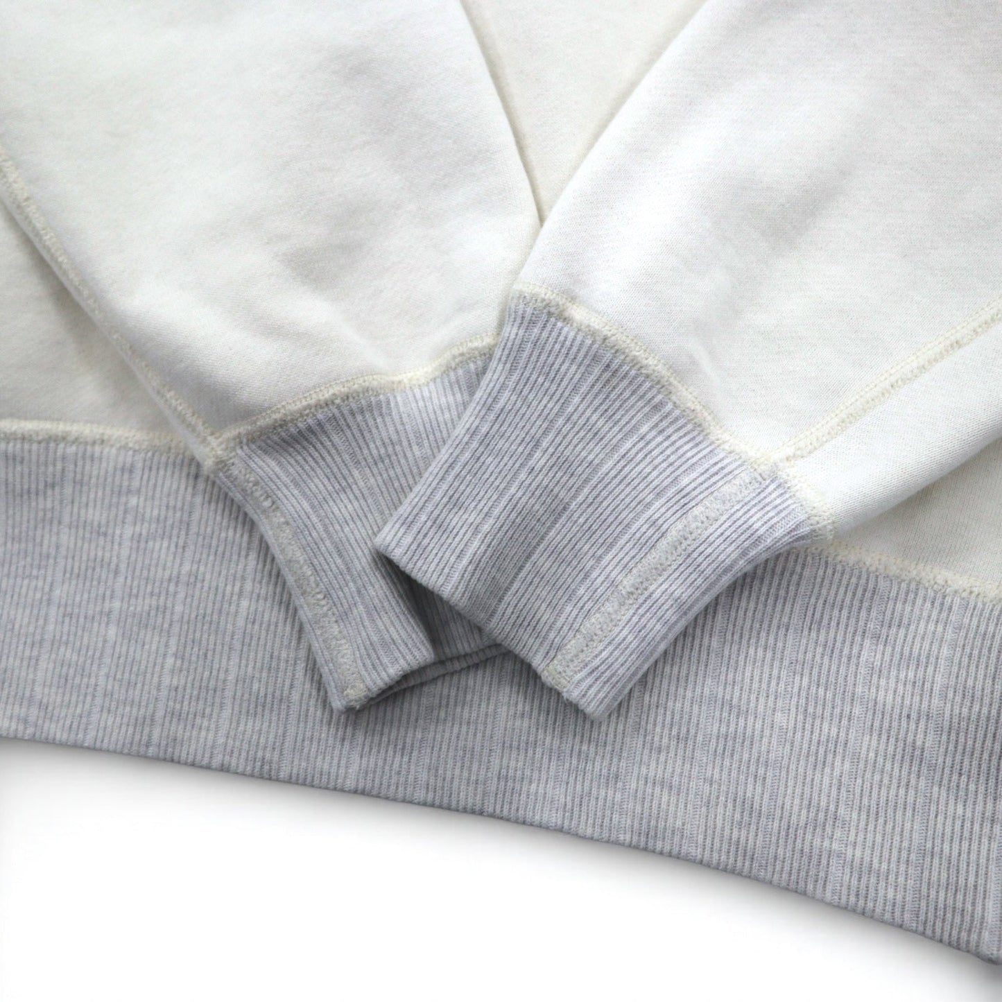 FAT クルーネック スウェット M オフホワイト グレー U.S.ARMY フラップポケット