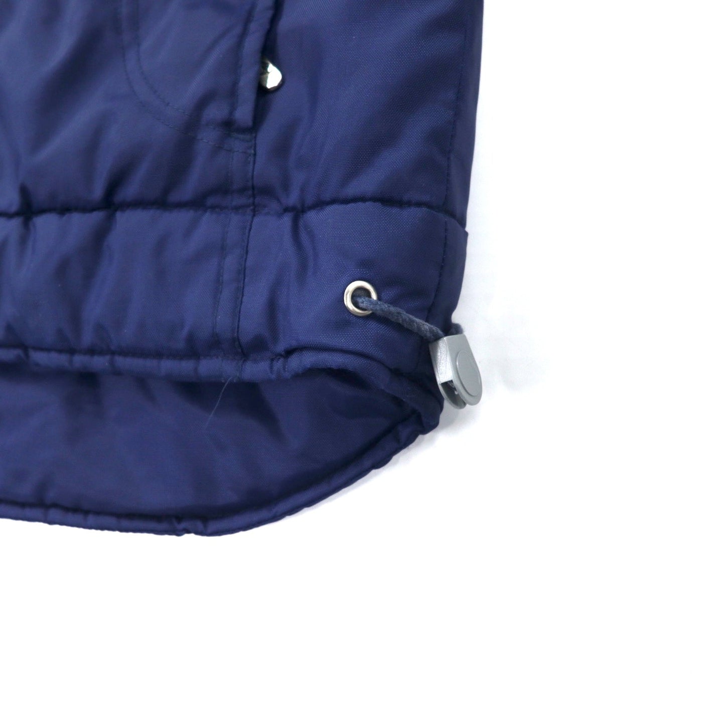 NIKE 90年代 スウォッシュロゴ パデット ナイロンジャケット M ネイビー バックロゴ刺繍 キルティングライナー 銀タグ