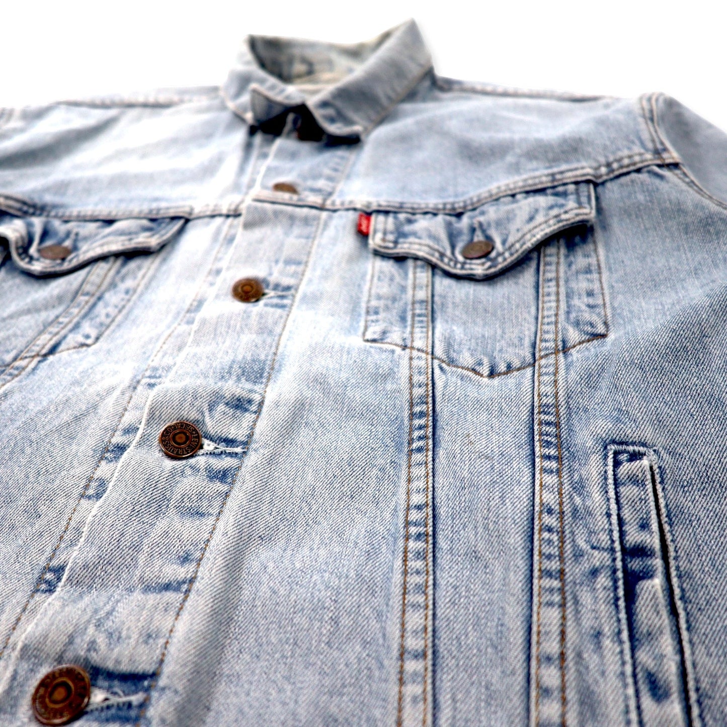 Levi's 90年代 ユーロリーバイス デニムジャケット Gジャン XL ブルー アイスウォッシュ コットン 70503 04