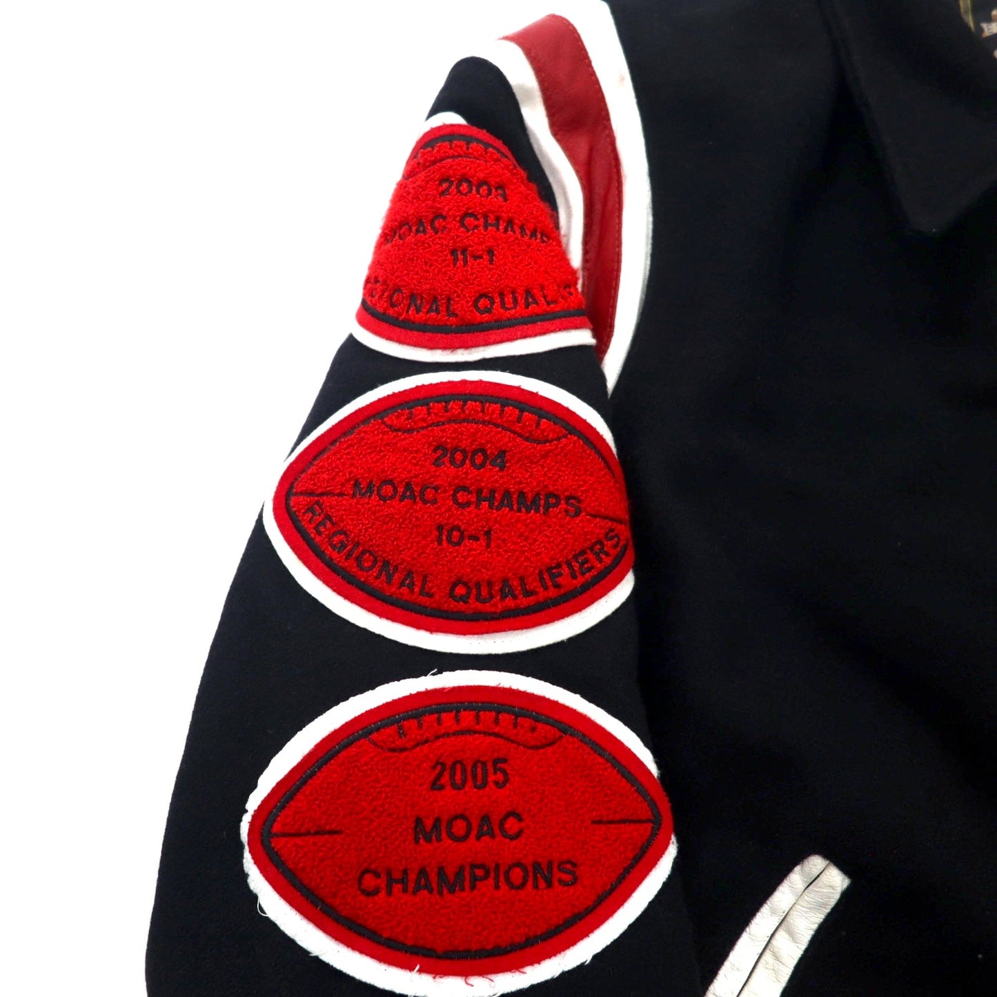 HOLLOWAY USA製 90年代 スタジャン 2XL ブラック ウール キルティングライナー ワッペン