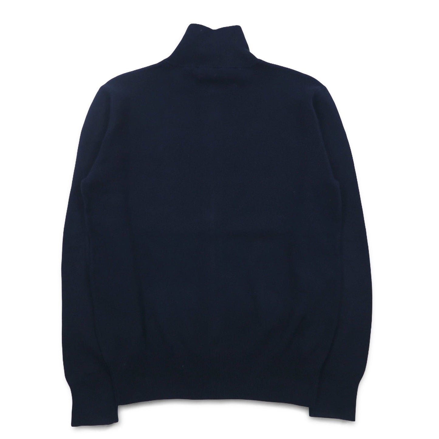POLO RALPH LAUREN フルジップ ドライバーズニット セーター L ネイビー コットン スモールポニー刺繍