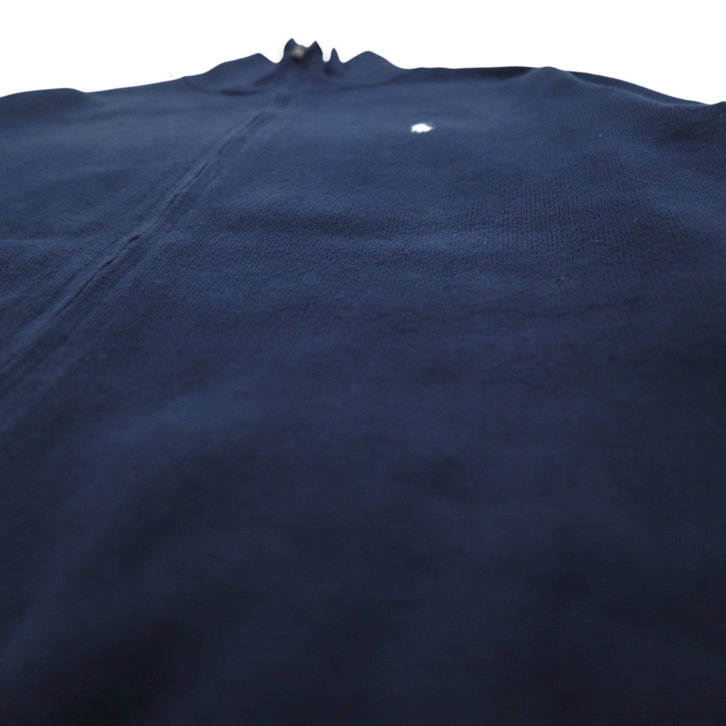 POLO RALPH LAUREN フルジップ ドライバーズニット セーター L ネイビー コットン スモールポニー刺繍