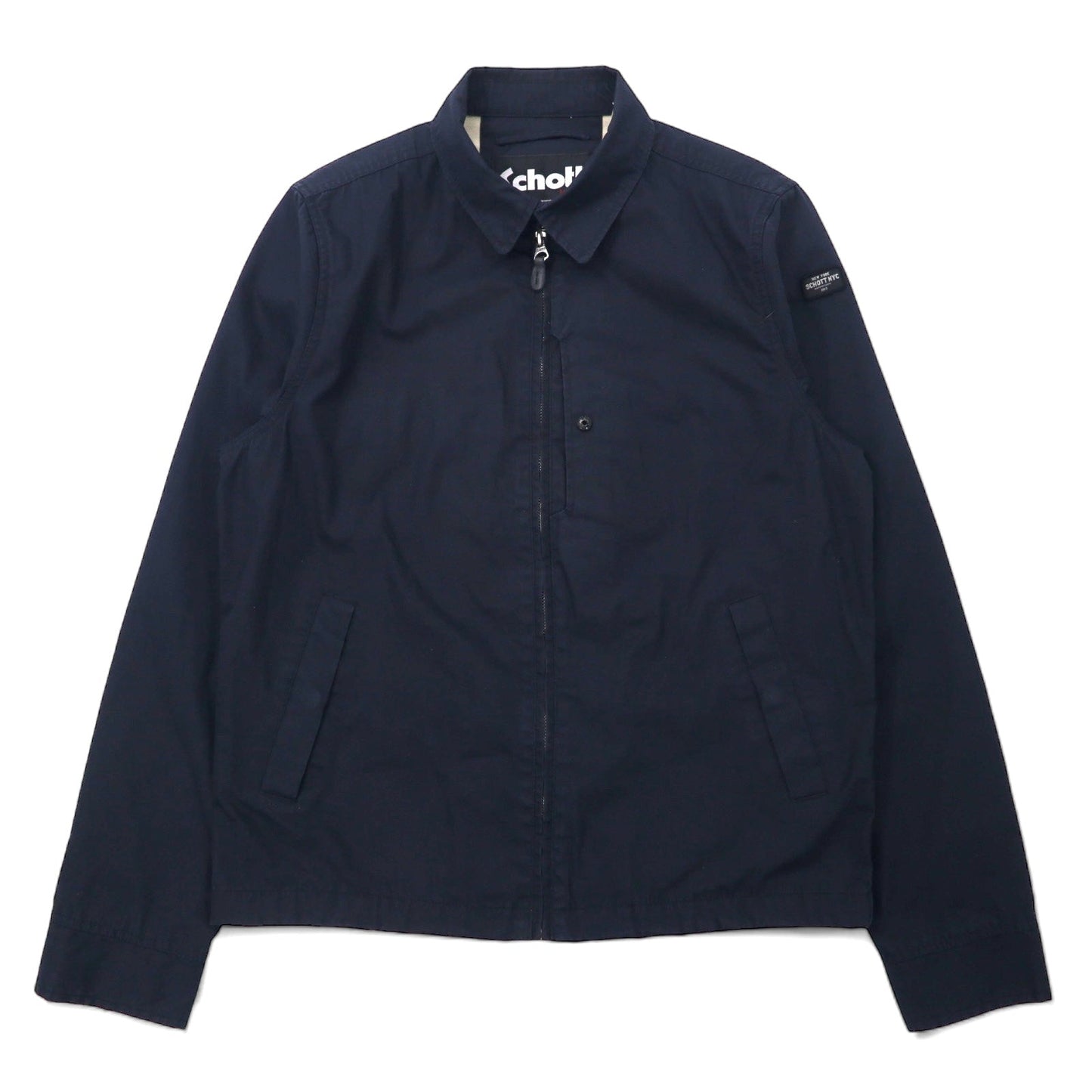 Schott スウィングトップ ハリントンジャケット L ネイビー ポリエステル
