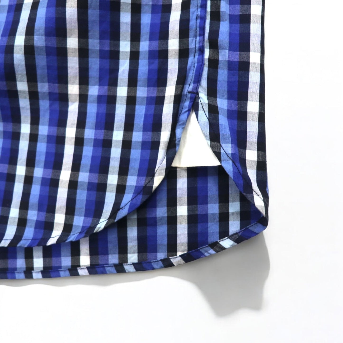 TOMMY HILFIGER ボタンダウンシャツ M ブルー チェック コットン ビッグサイズ