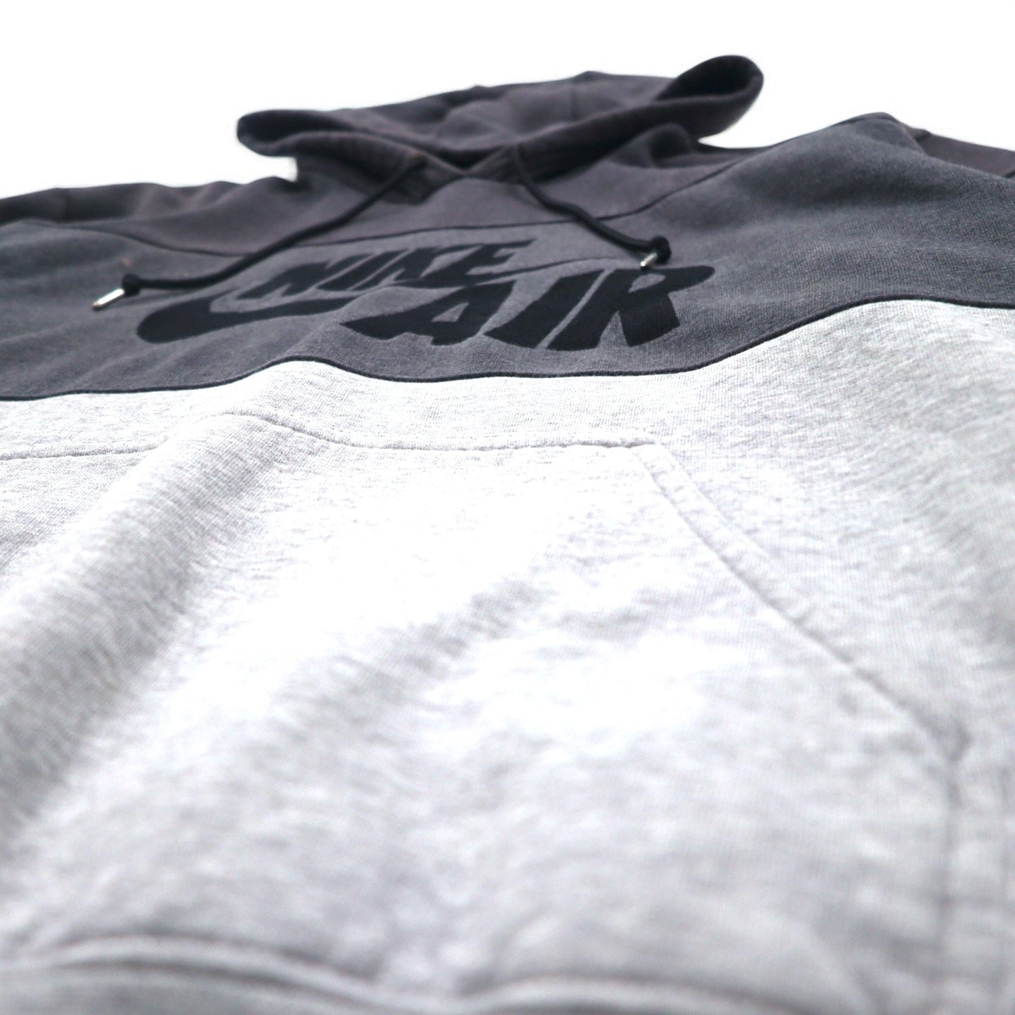 NIKE AIR '72 スウォッシュ ロゴ刺繍 プルオーバー パーカー M グレー コットン