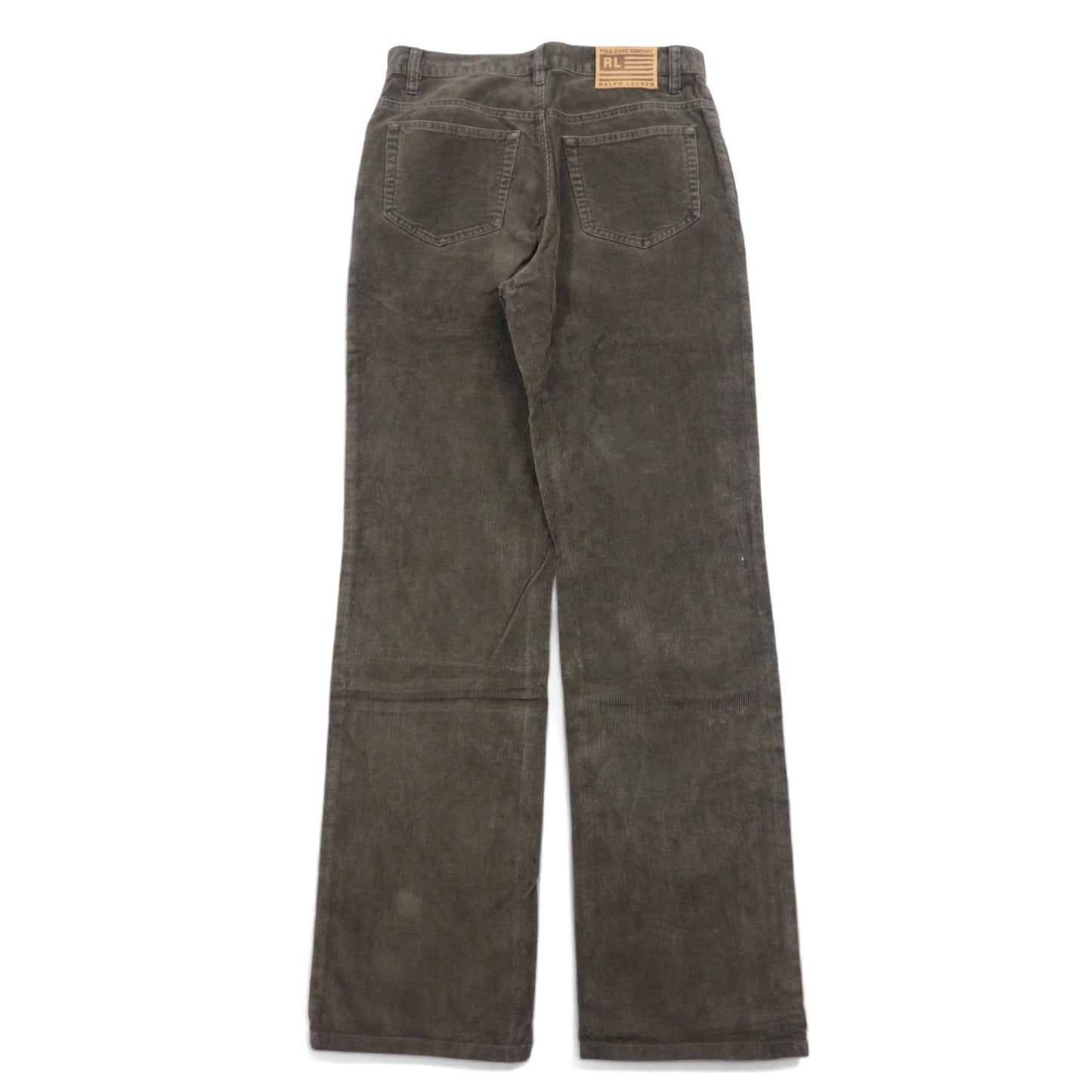 POLO JEANS Co. RALPH LAUREN 90年代 コーデュロイパンツ 30 ブラウン コットン 星条旗 ジッパーフライ レザーパッチ
