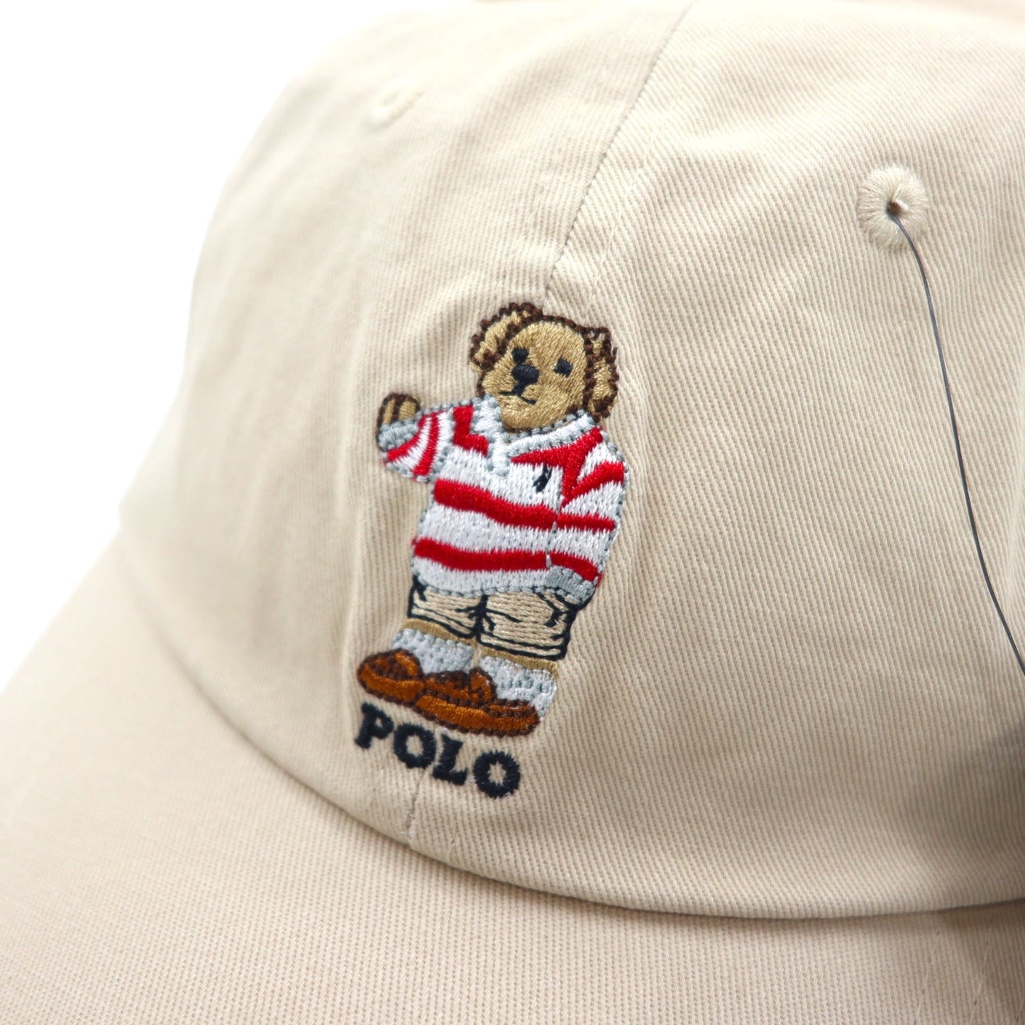 POLO RALPH LAUREN ポロベア ベースボールキャップ ONE ベージュ コットン ロゴ刺繍 710548524004 BSR 未使用品