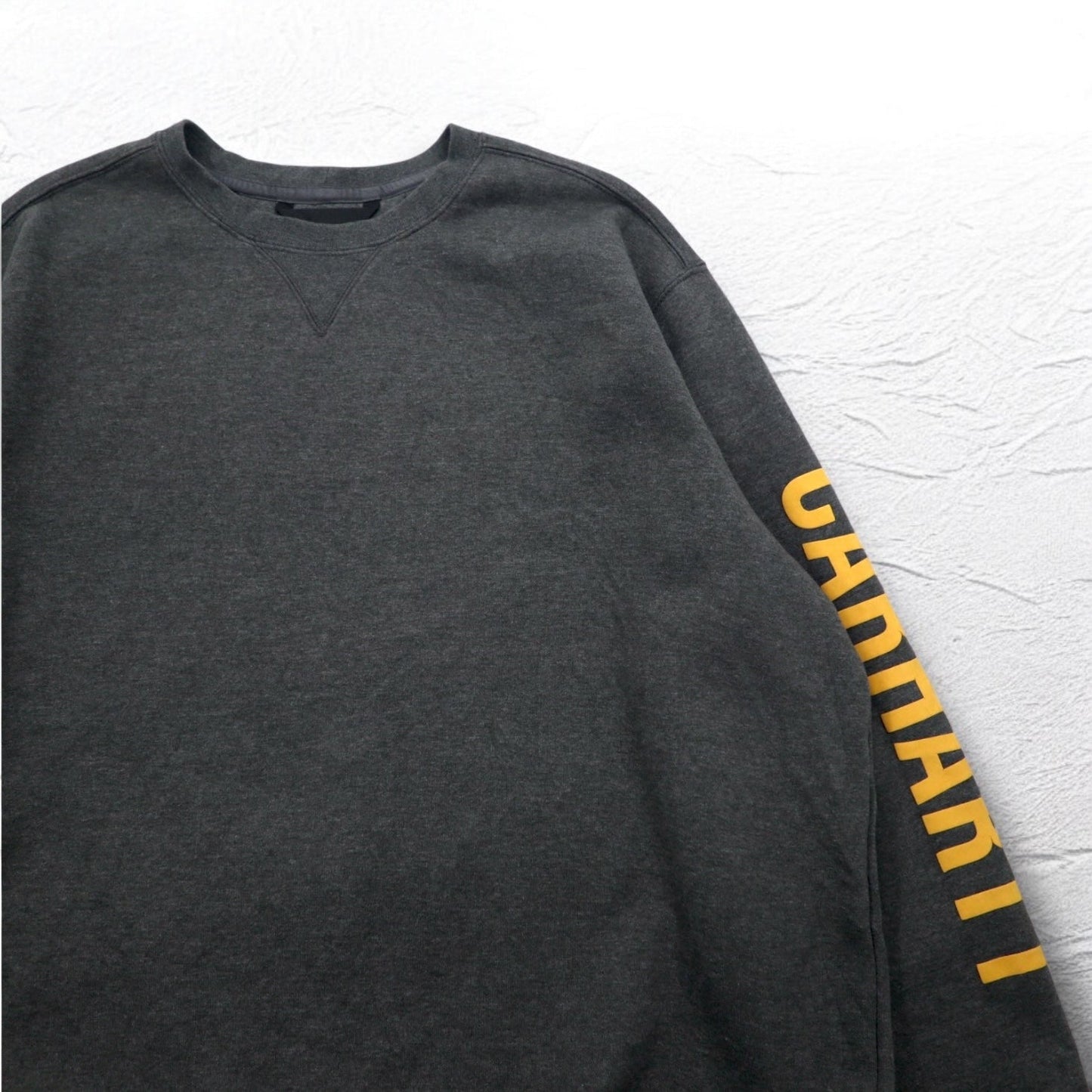 Carhartt ルーズフィット ミッドウェイト クルーネック スウェット 2XL グレー 裏起毛 袖 ルーズフィット ミッドウェイト クルーネック ロゴ 袖 グラフィック スウェットシャツ TS5444 105444 メキシコ製