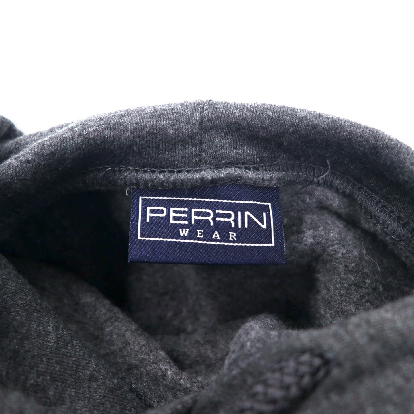 PERRIN WEAR カレッジ プリント プルオーバーパーカー M グレー コットン 裏起毛 Brooklyn