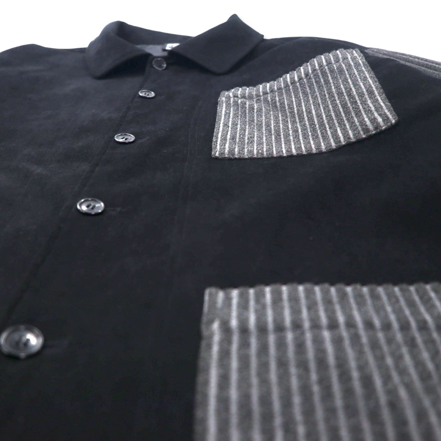 LEGERE by MCM 90年代 異素材切り替え カバーオール LA ブラック ポリエステル