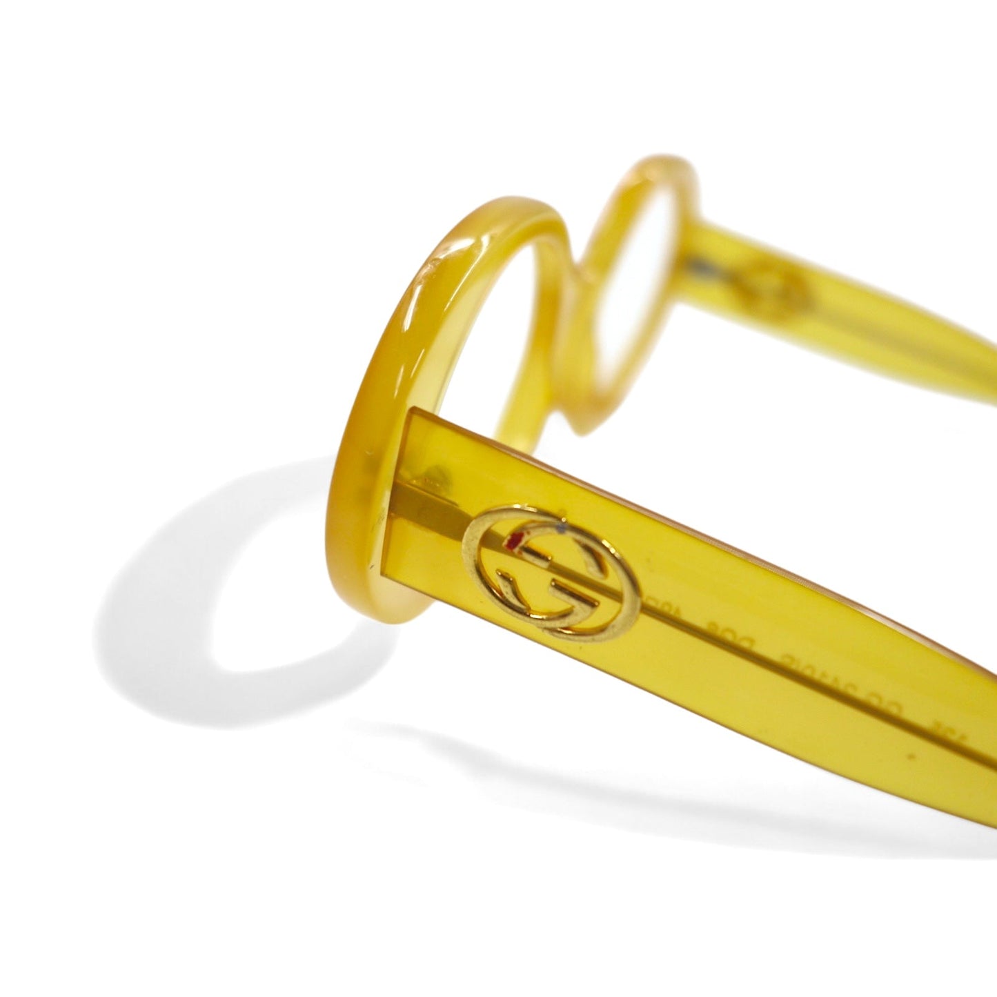 GUCCI イタリア製 オーバル サングラス 伊達メガネ イエロー セルフレーム 135 GG2410/S DG6 42◻︎22