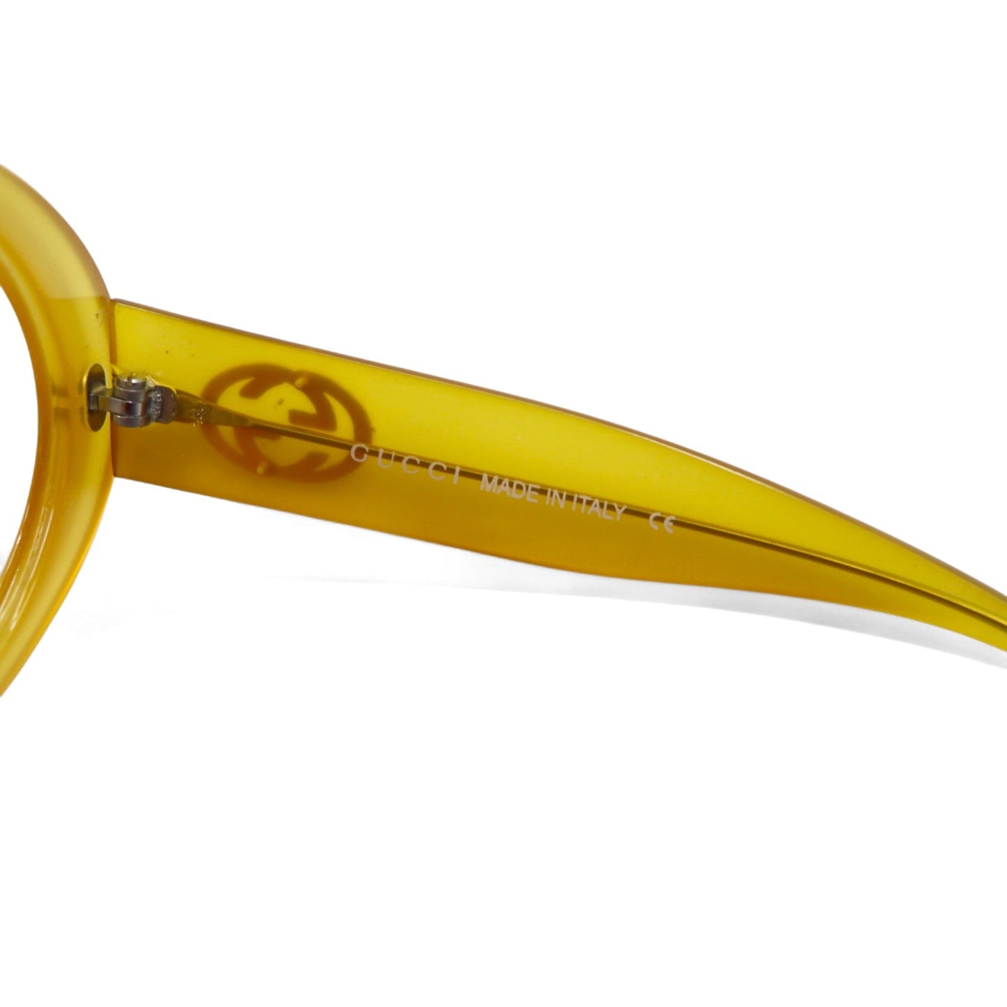 GUCCI イタリア製 オーバル サングラス 伊達メガネ イエロー セルフレーム 135 GG2410/S DG6 42◻︎22