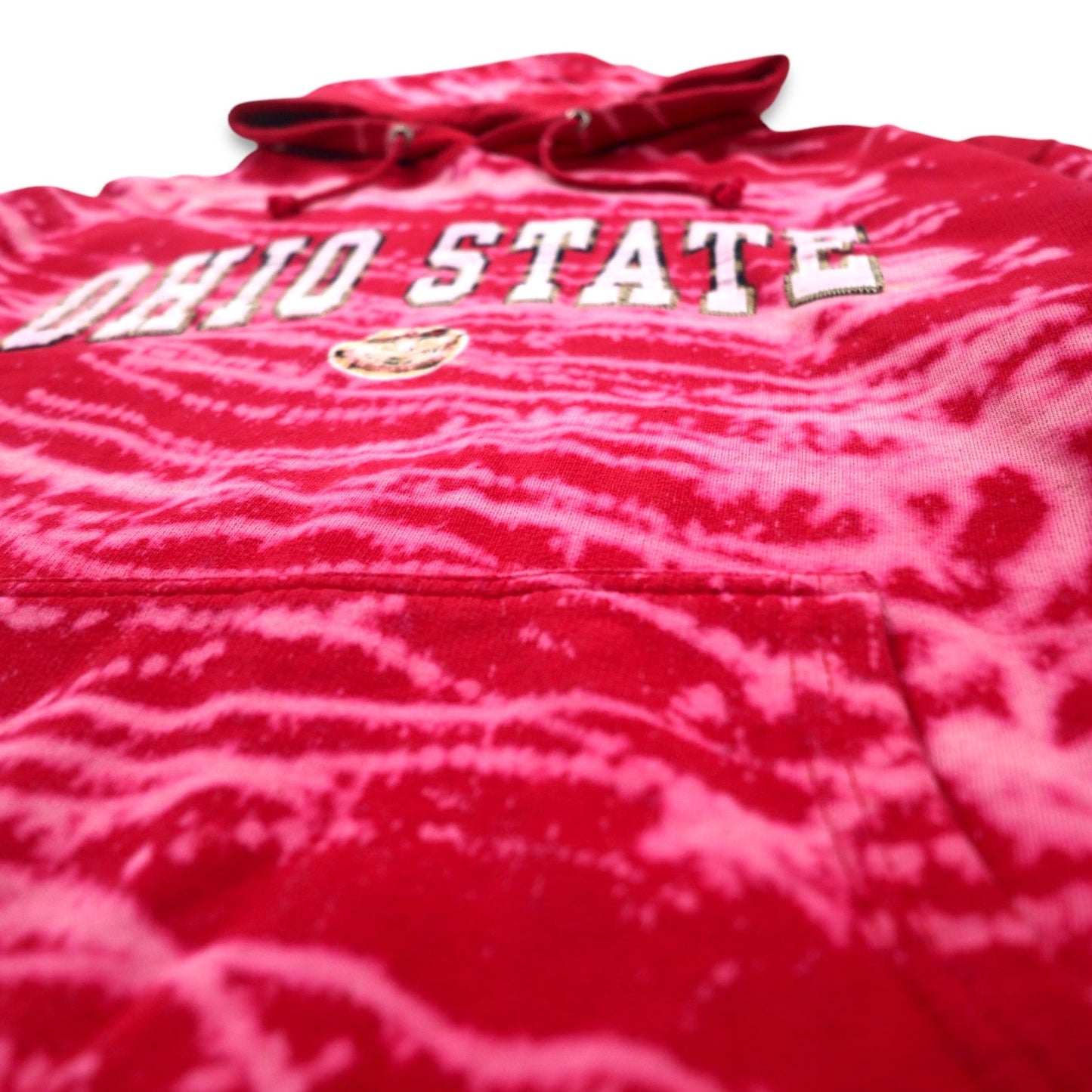 ovb ( old varsity brand ) タイダイ カレッジ プルオーバー パーカー XL レッド OHIO STATE
