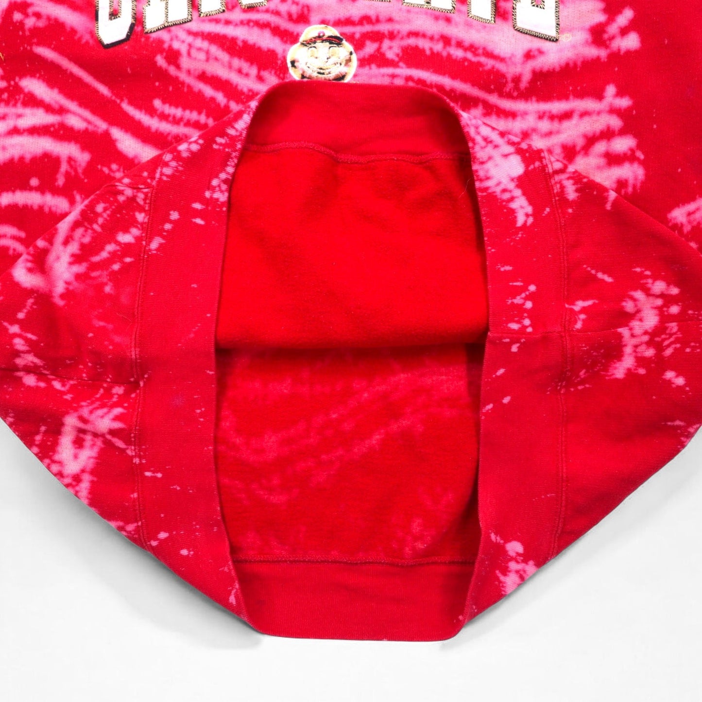 ovb ( old varsity brand ) タイダイ カレッジ プルオーバー パーカー XL レッド OHIO STATE
