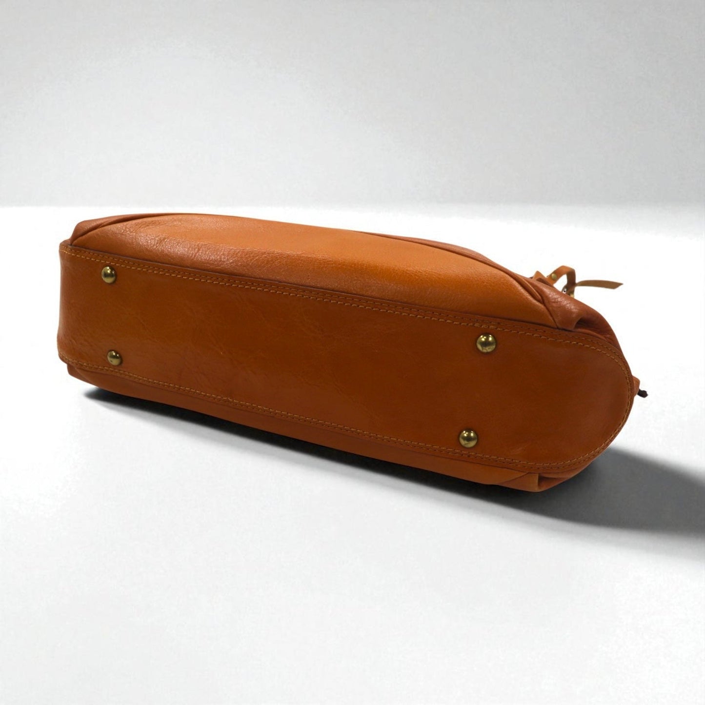 quadro 2WAY レザー ショルダーバッグ キャメル 日本製