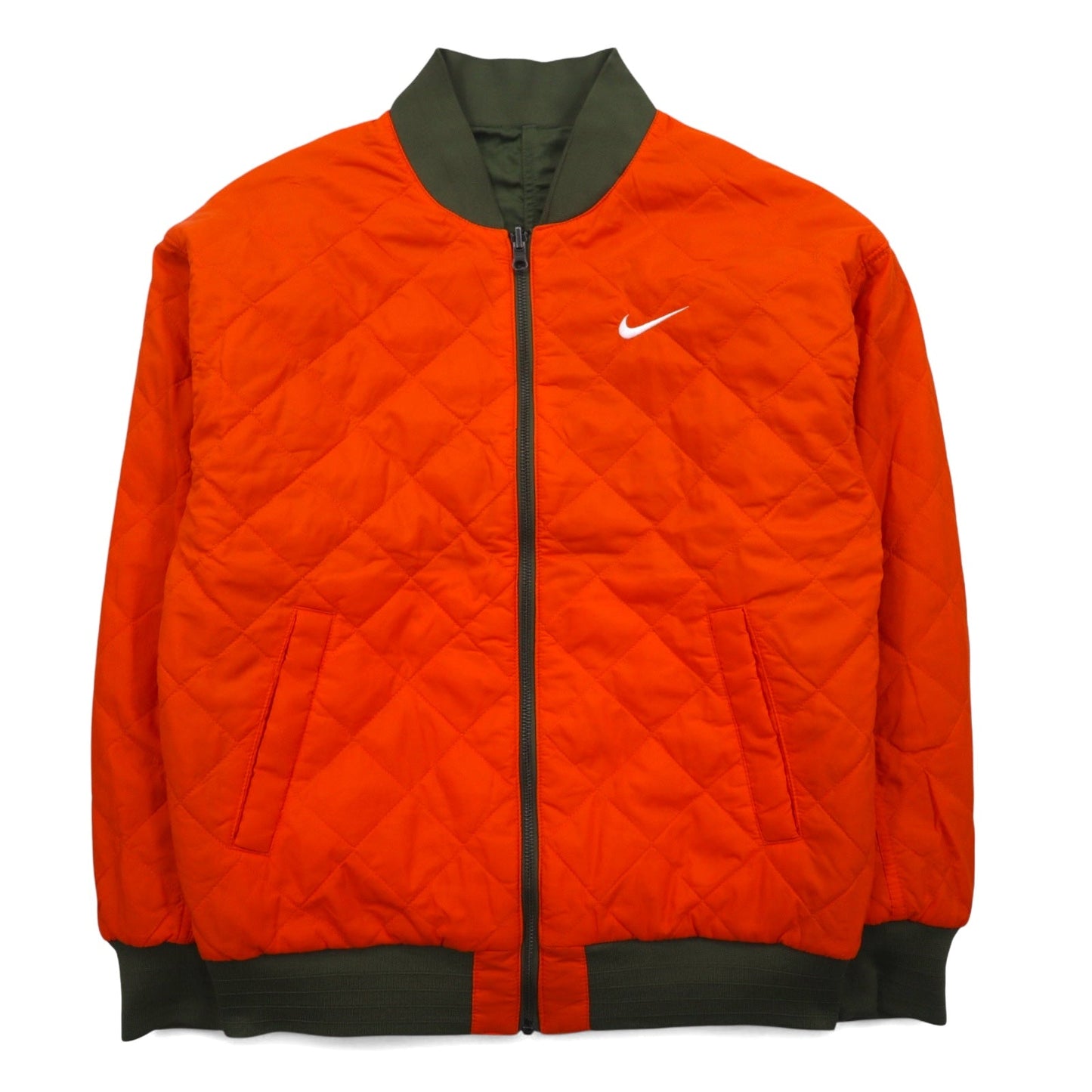 NIKE リバーシブル MA-1 フライト ボンバージャケット S カーキ オレンジ NIKE VRSTY BMBR JKT