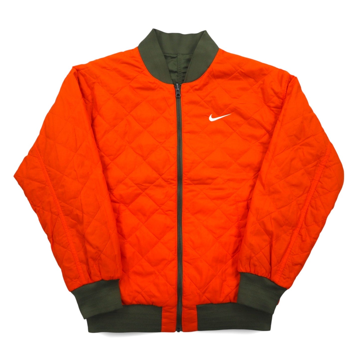 NIKE リバーシブル MA-1 フライト ボンバージャケット S カーキ オレンジ NIKE VRSTY BMBR JKT