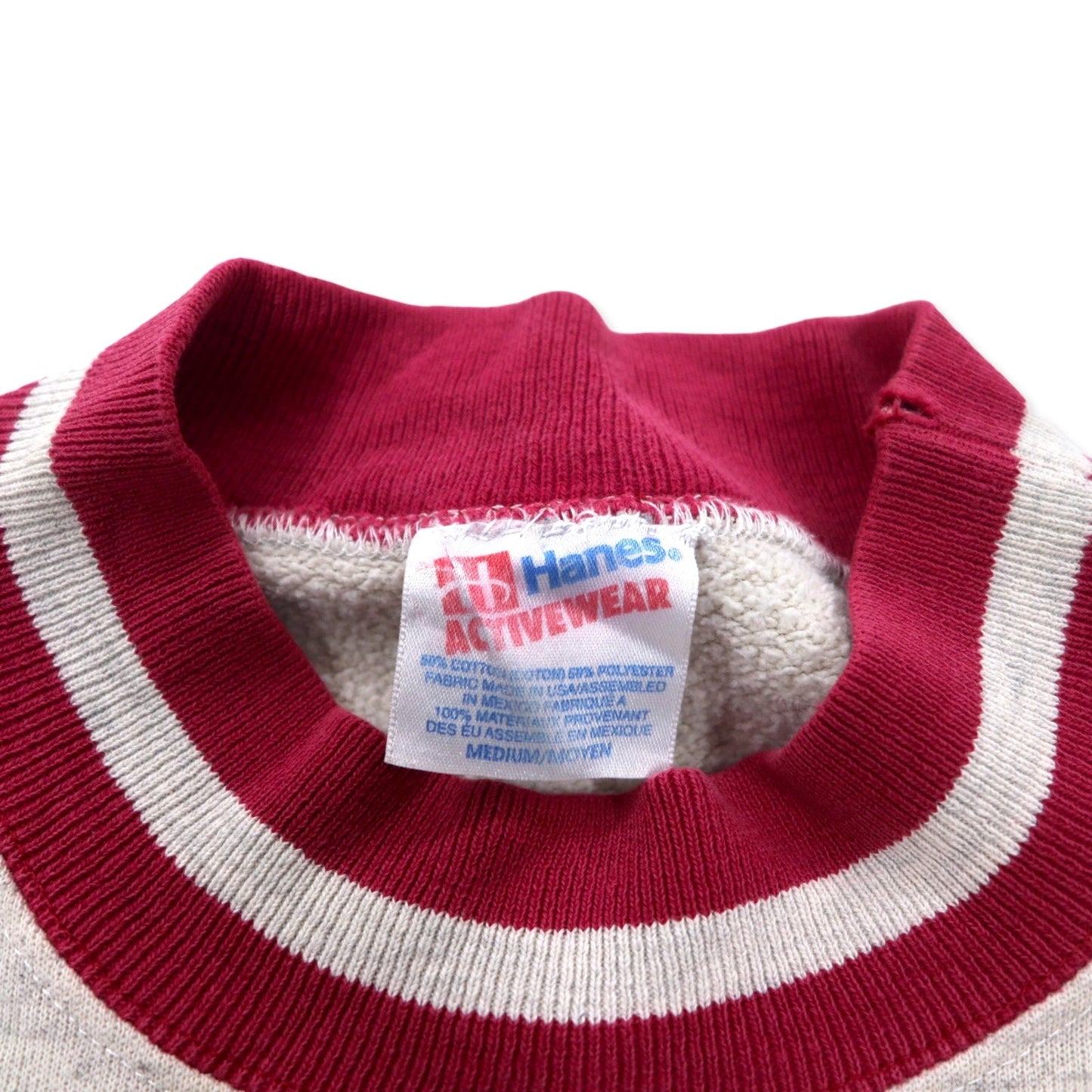 Hanes USA製 90年代 ACTIVE WEAR リブライン スウェット M グレー コットン LAKE TAHOE