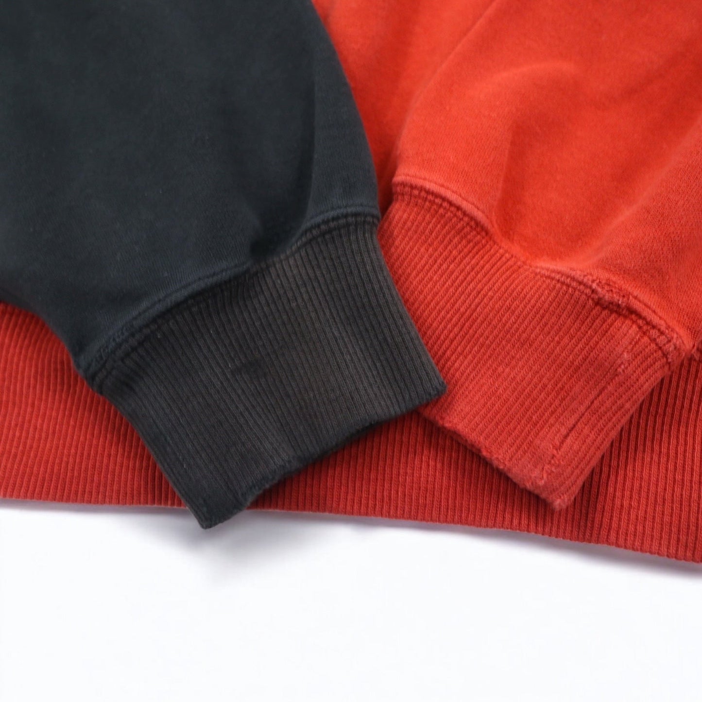 Mr.JUNKO 90年代 スウェット L レッド ブラック バイカラー コットン ロゴ刺繍 日本製