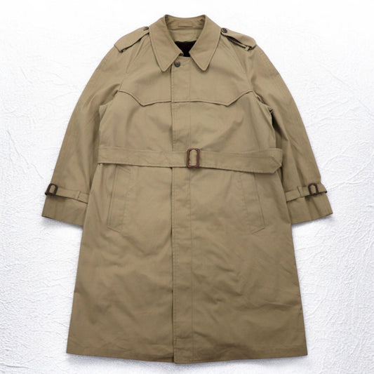 LONDON FOG ステンカラー トレンチコート XL ベージュ 比翼 エポレット ファーライナー着脱式 ベルト付き