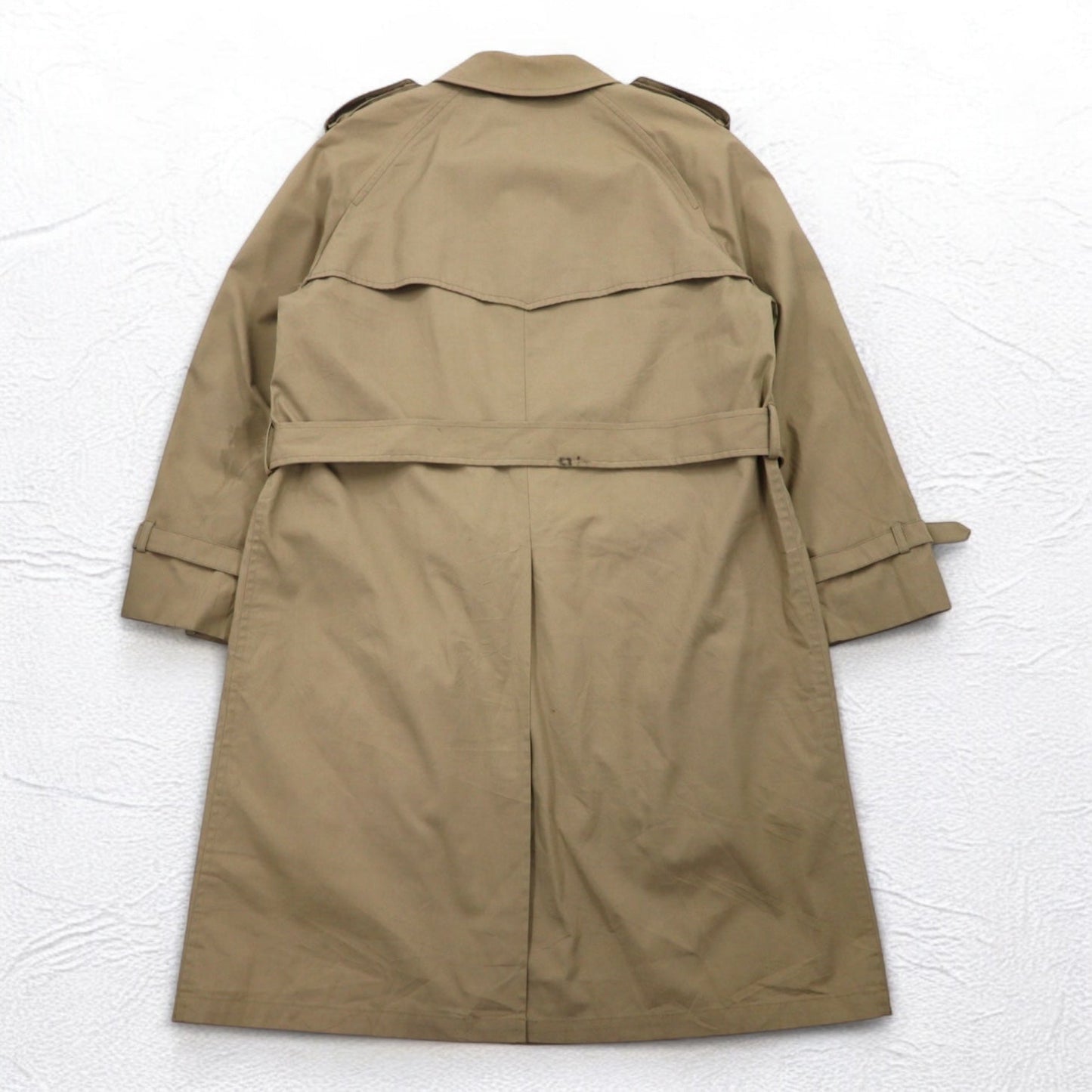 LONDON FOG ステンカラー トレンチコート XL ベージュ 比翼 エポレット ファーライナー着脱式 ベルト付き