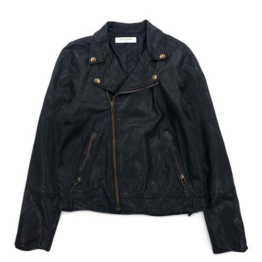 UNITED ARROWS ゴートスキン ダブル ライダースジャケット レザージャケット S ブラック 山羊革 1525-136-2584