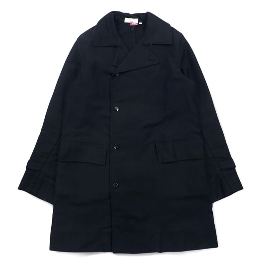 Kempel × 乱痴気 ( LANTIKI ) ヨーロピアンユニオン EU製 ダブルブレスト ワークコート L ブラック コットン
