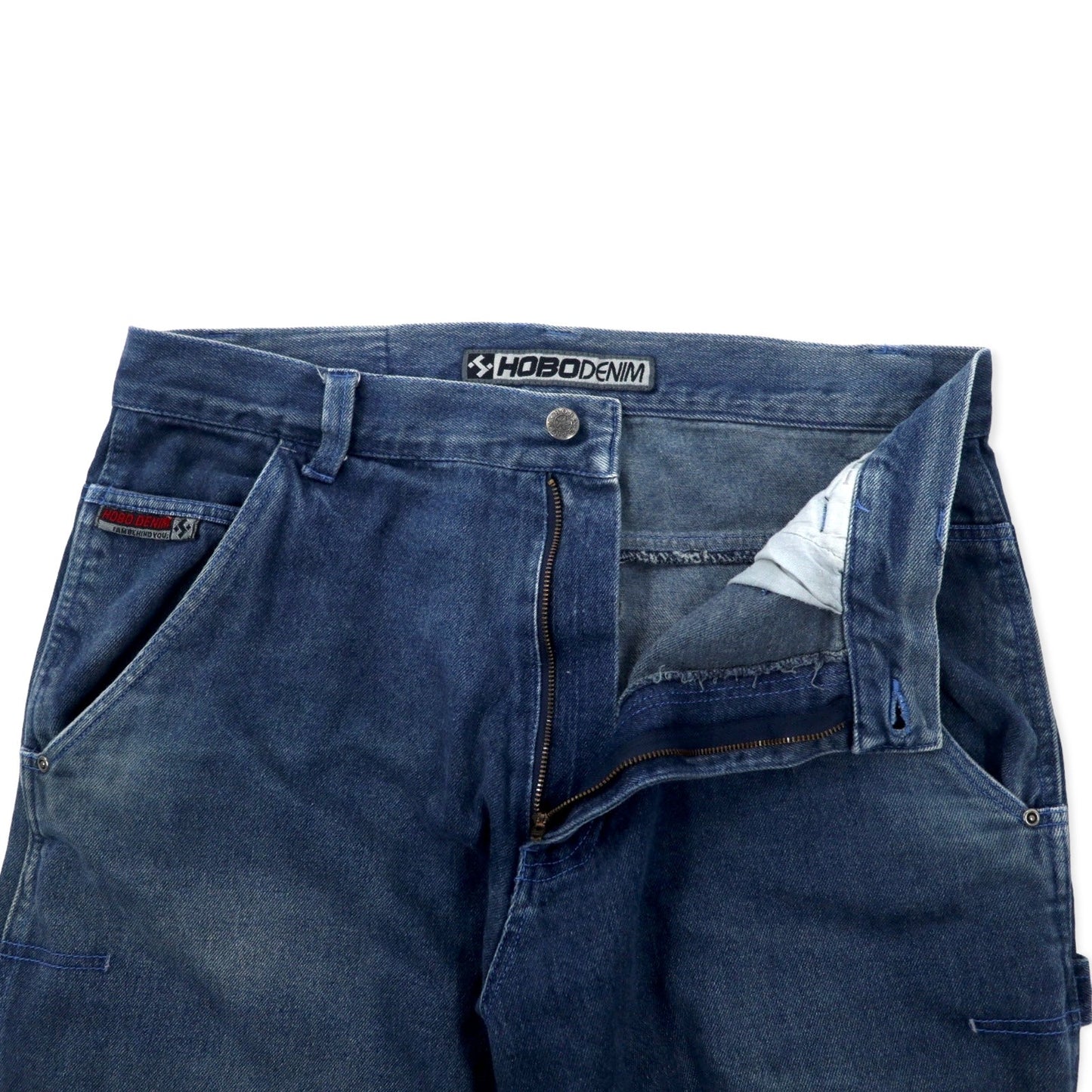 HOBO DENIM 90年代 バギー デニムパンツ W88 ブルー コットン