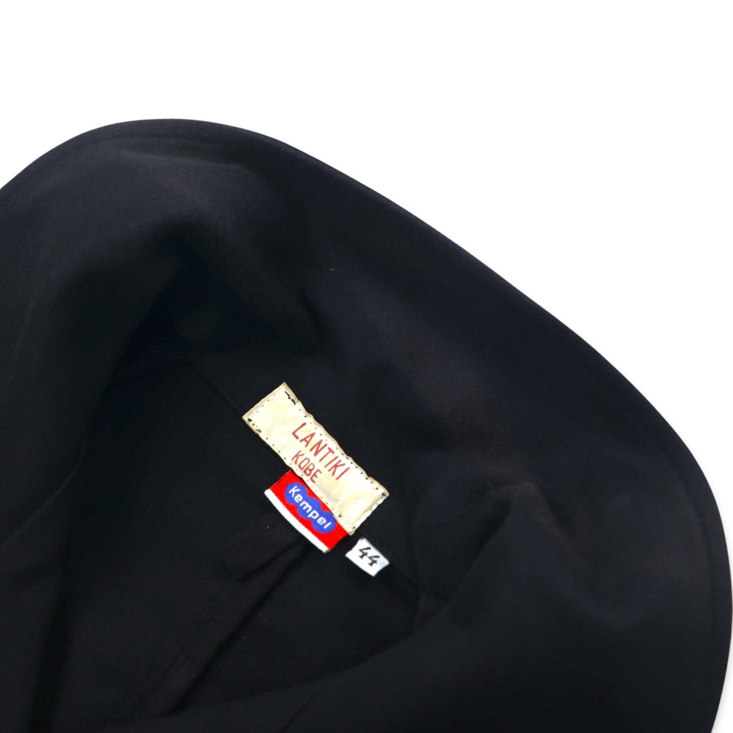 Kempel × 乱痴気 ( LANTIKI ) ヨーロピアンユニオン EU製 ダブルブレスト ワークコート L ブラック コットン
