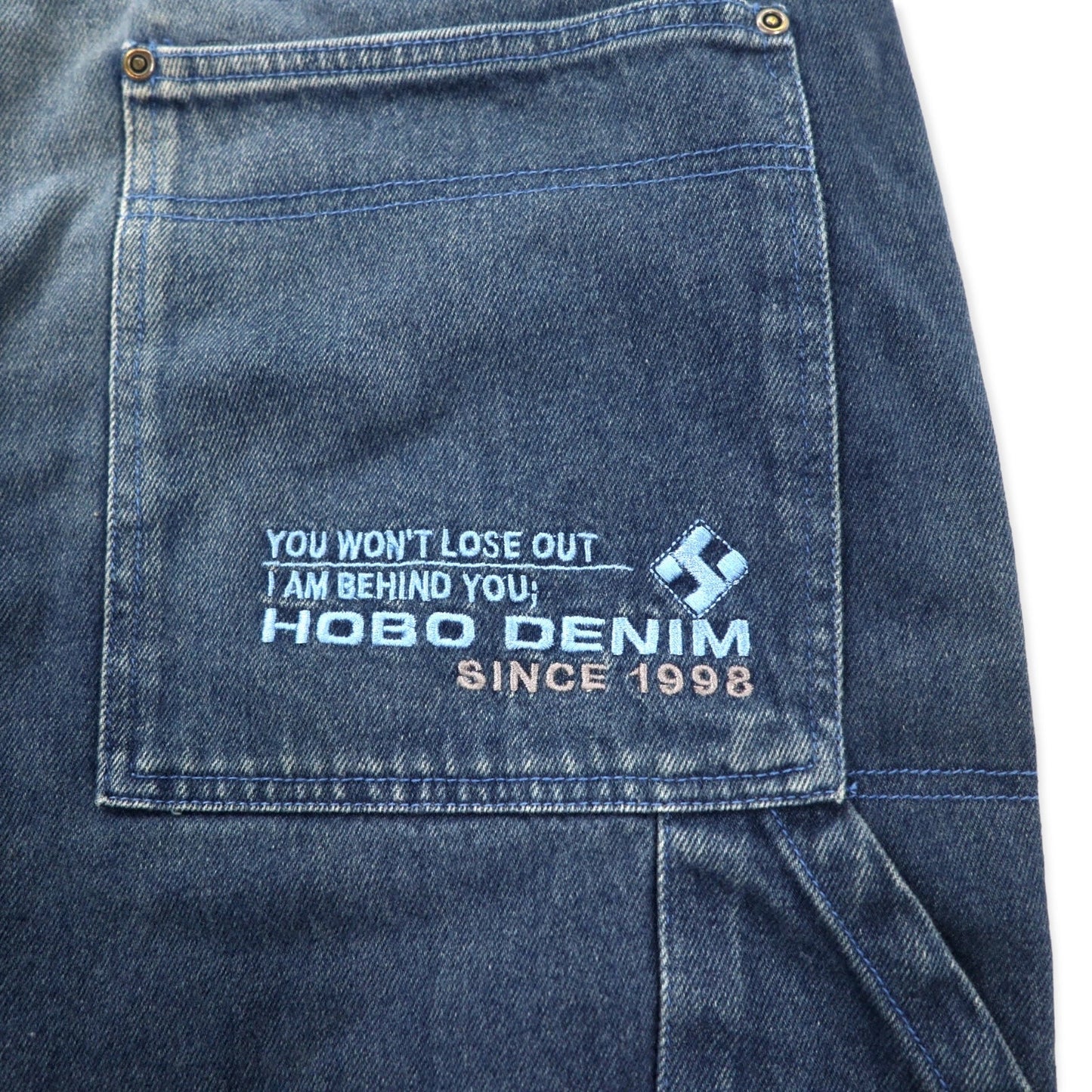 HOBO DENIM 90年代 バギー デニムパンツ W88 ブルー コットン
