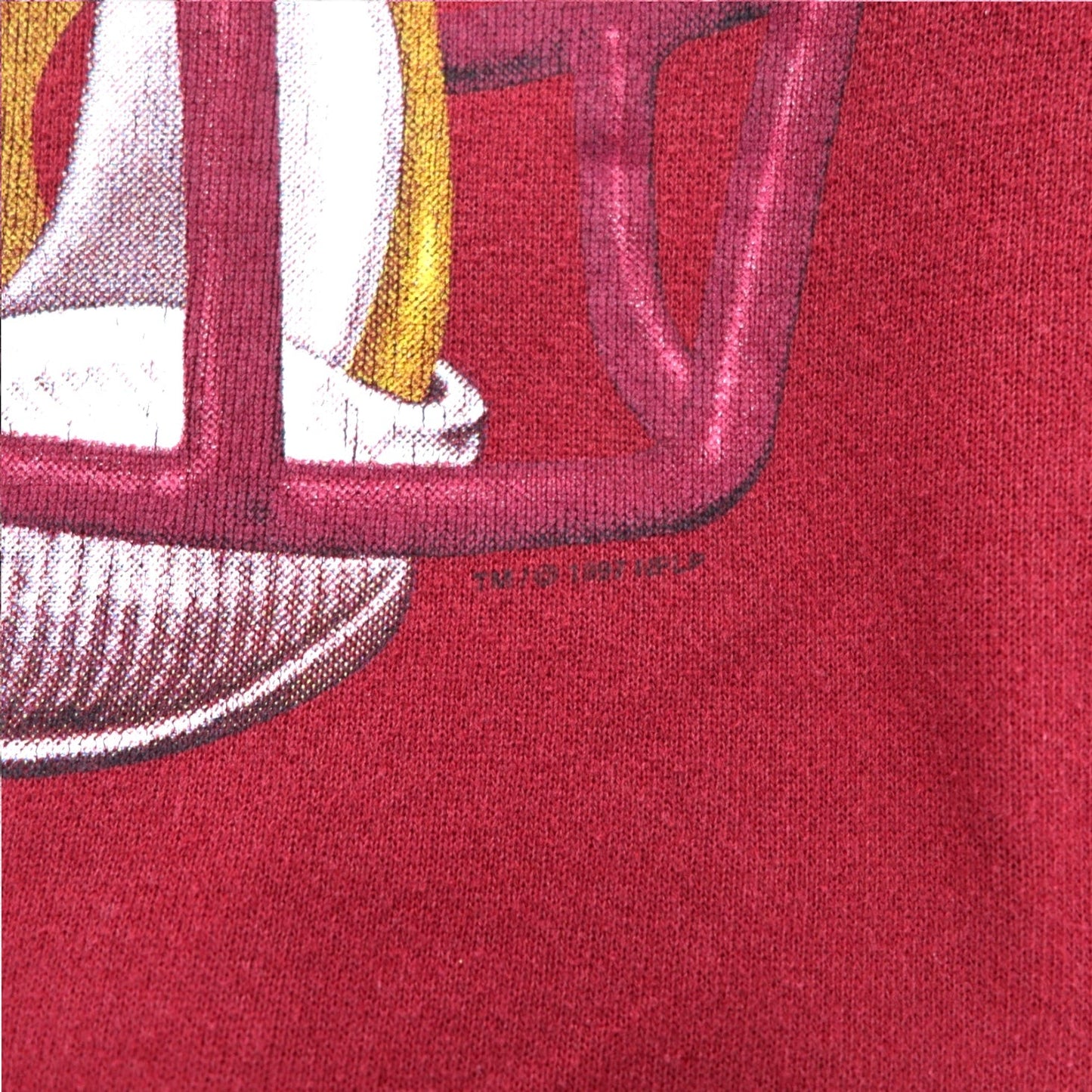 Lee USA製 90年代 NFL プリント スウェット L レッド 裏起毛 フットボール San Francisco 49ers