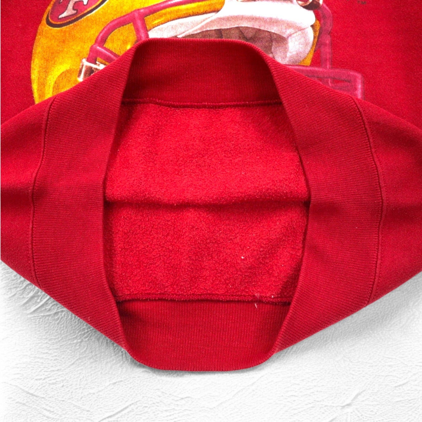 Lee USA製 90年代 NFL プリント スウェット L レッド 裏起毛 フットボール San Francisco 49ers
