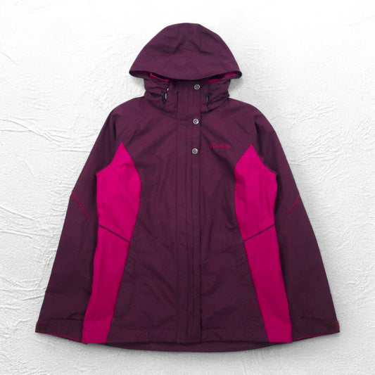 Columbia オムニテック OMNI-TECH 防水 マウンテンパーカー S パープル フード着脱式 Bugaboo Parka WL7109