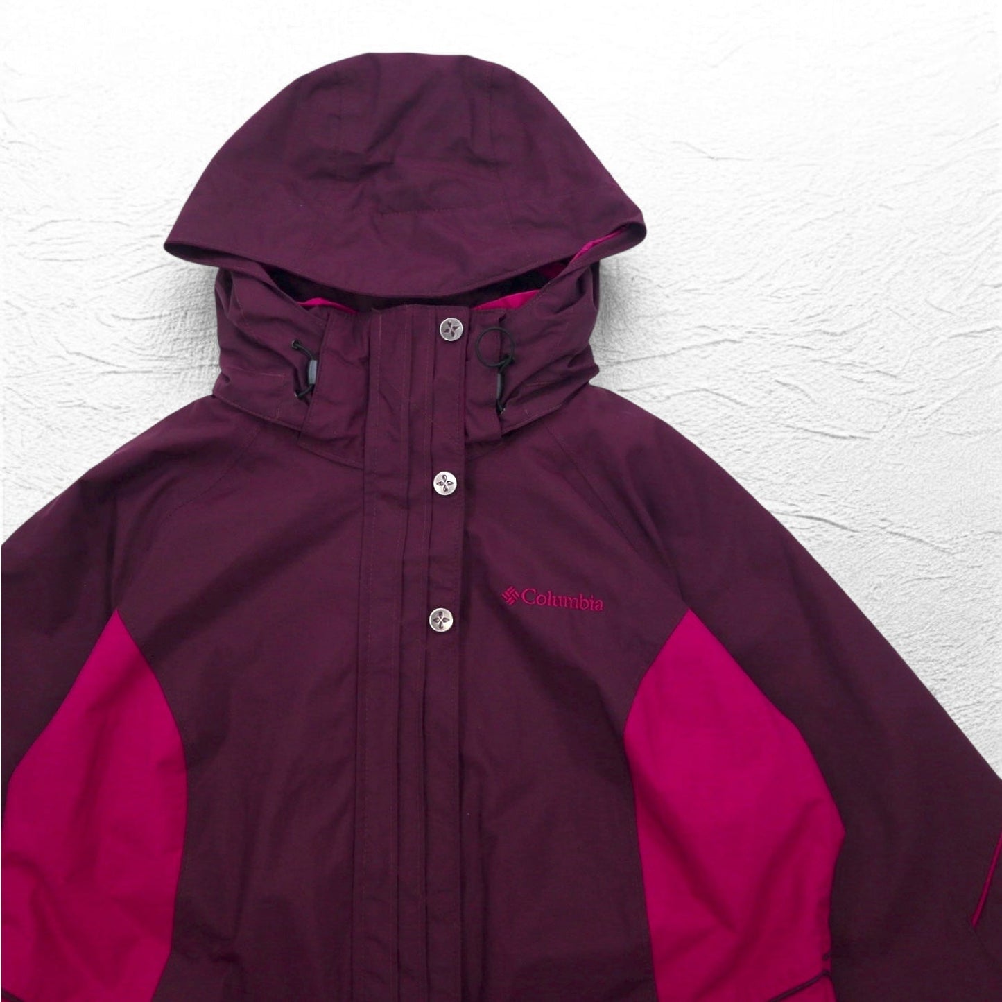 Columbia オムニテック OMNI-TECH 防水 マウンテンパーカー S パープル フード着脱式 Bugaboo Parka WL7109