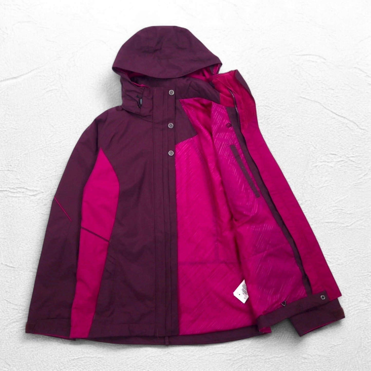 Columbia オムニテック OMNI-TECH 防水 マウンテンパーカー S パープル フード着脱式 Bugaboo Parka WL7109