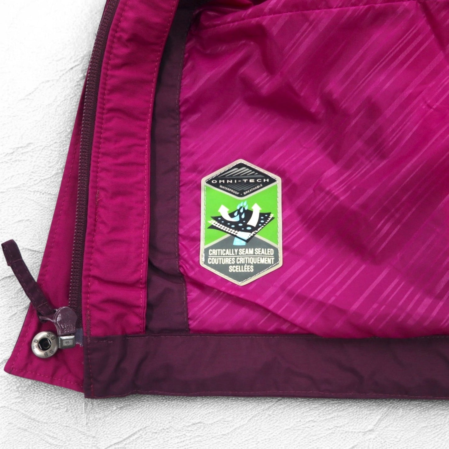 Columbia オムニテック OMNI-TECH 防水 マウンテンパーカー S パープル フード着脱式 Bugaboo Parka WL7109