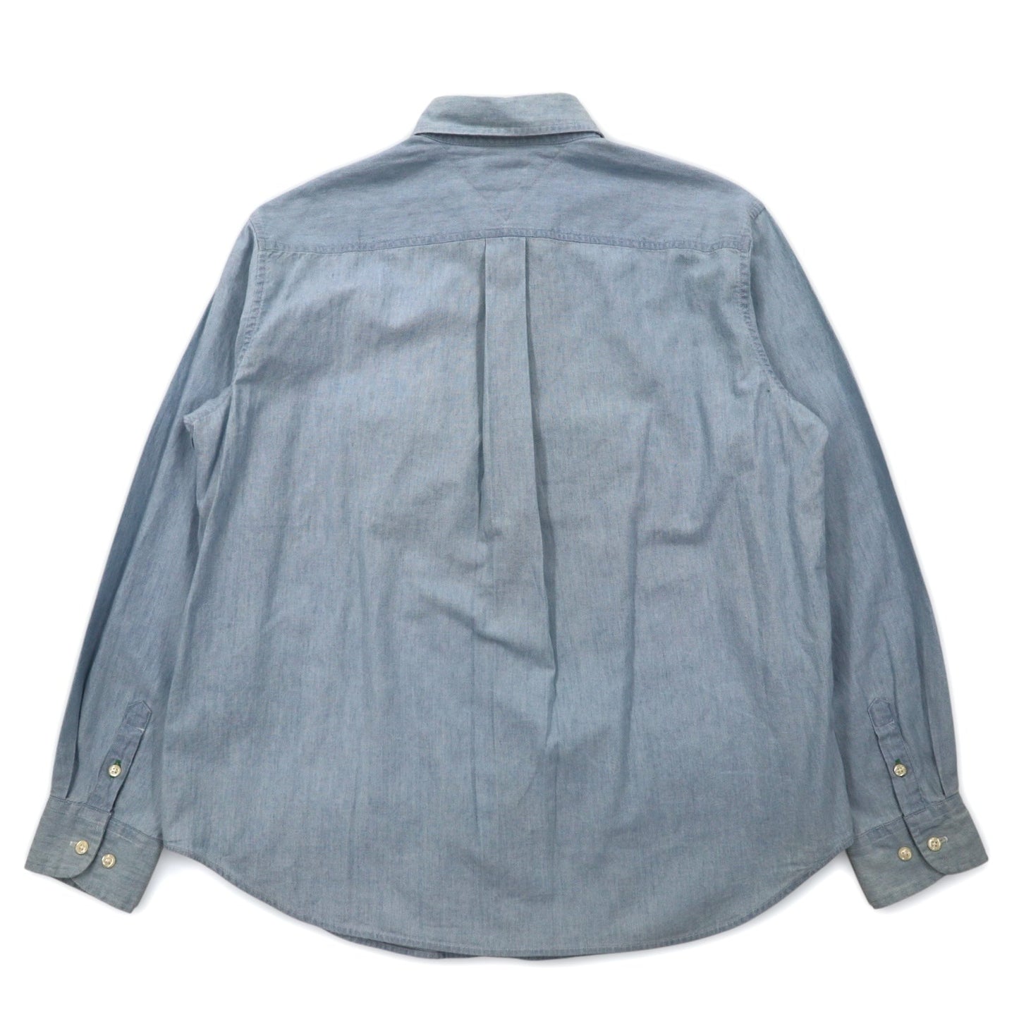 TOMMY JEANS 90年代 シャンブレーシャツ XL ブルー コットン ワンポイントロゴ刺繍