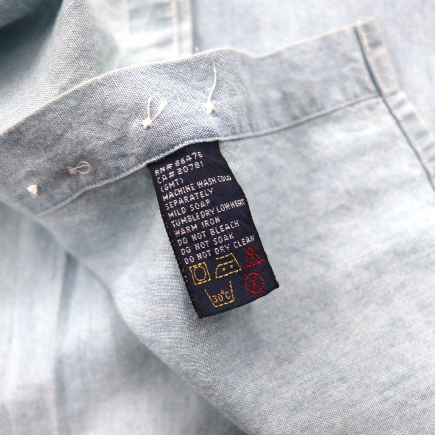 TOMMY JEANS 90年代 シャンブレーシャツ XL ブルー コットン ワンポイントロゴ刺繍