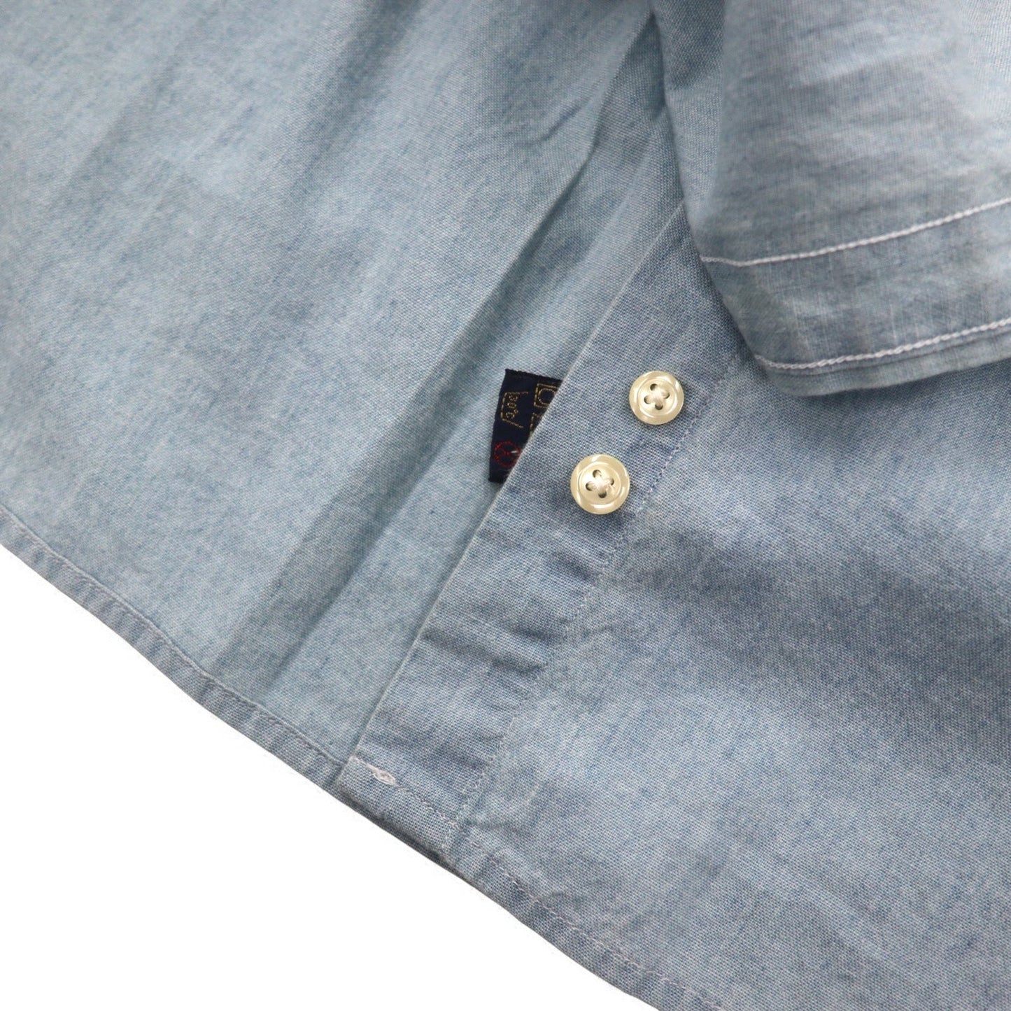 TOMMY JEANS 90年代 シャンブレーシャツ XL ブルー コットン ワンポイントロゴ刺繍